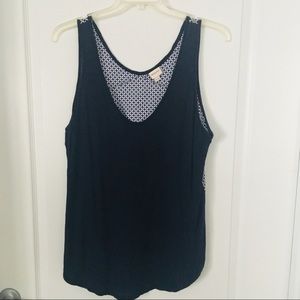 Navy blue and checkered tank top!